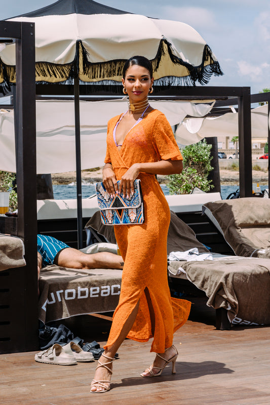 Orange Coral dress